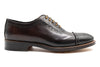 Tuscan Hand Finished Italian Calf Leather Cap Toe - Espresso - Side