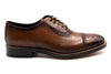 Tuscan Hand Finished Italian Calf Leather Cap Toe - Mocha - Side