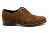 Tuscan Italian Calf Suede Leather Cap Toe - Snuff - Side