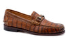 Side view of Chestnut All American Alligator Grain Horse Bit Loafers