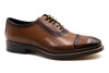 Tuscan Hand Finished Italian Calf Leather Cap Toe - Mocha