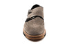 Tuscan Italian Calf Suede Leather Double Monk - Stone - Front