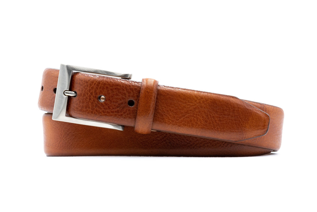 Luca Luxe Italian Calf Leather Belt - Whiskey