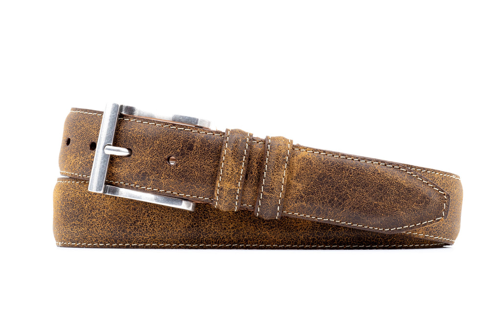 Bill Water Buffalo Leather Belt - Old Wood
