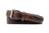 Darian Vintage Italian Saddle Leather Belt - Walnut