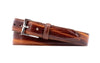 Perry Shrunken Italian Saddle Leather Belt - Chestnut