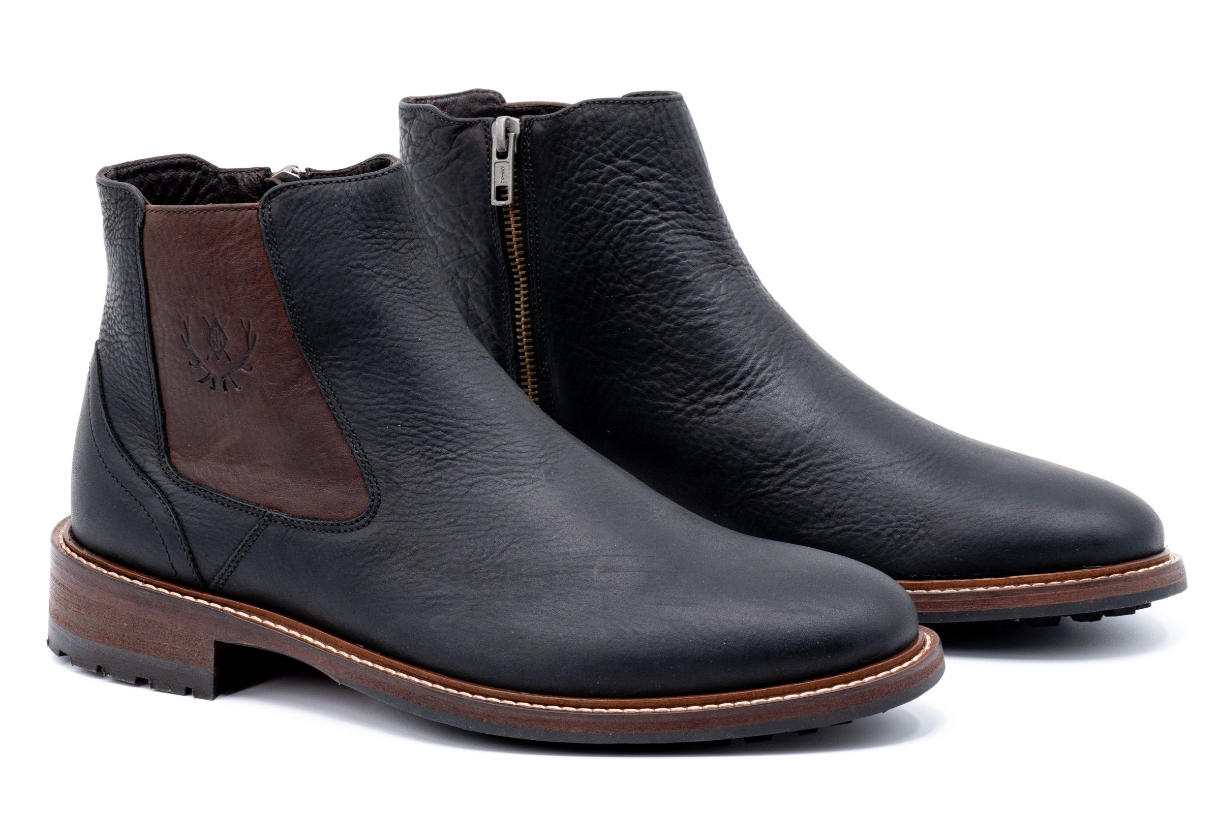 McKinley Saddle Leather Boots - Black