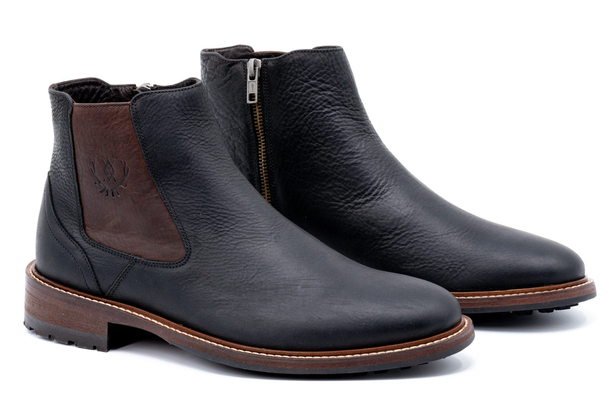 McKinley Saddle Leather Boots - Black | Martin Dingman