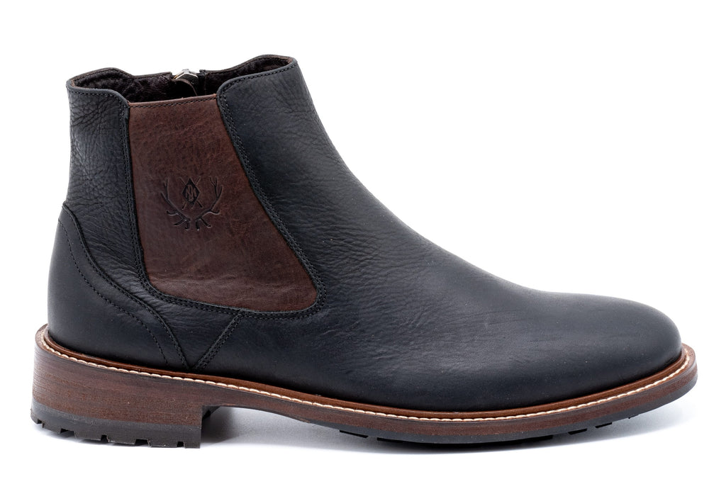 McKinley Waterproof Oiled Saddle Leather Boots - Black - Side