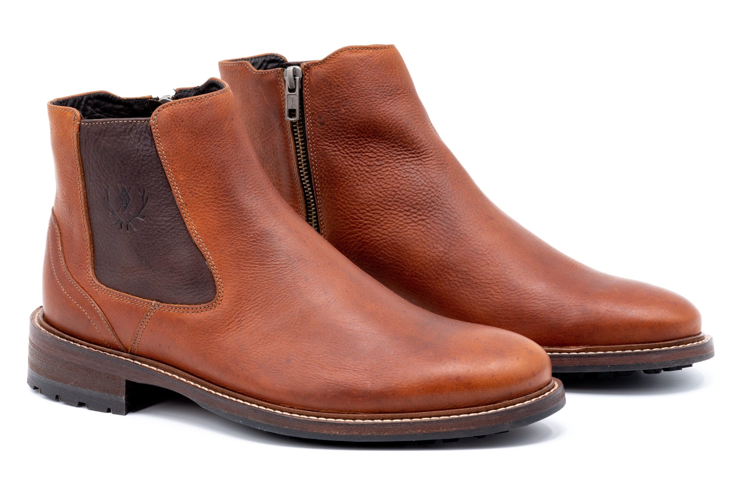 McKinley Saddle Leather Boots - Chestnut