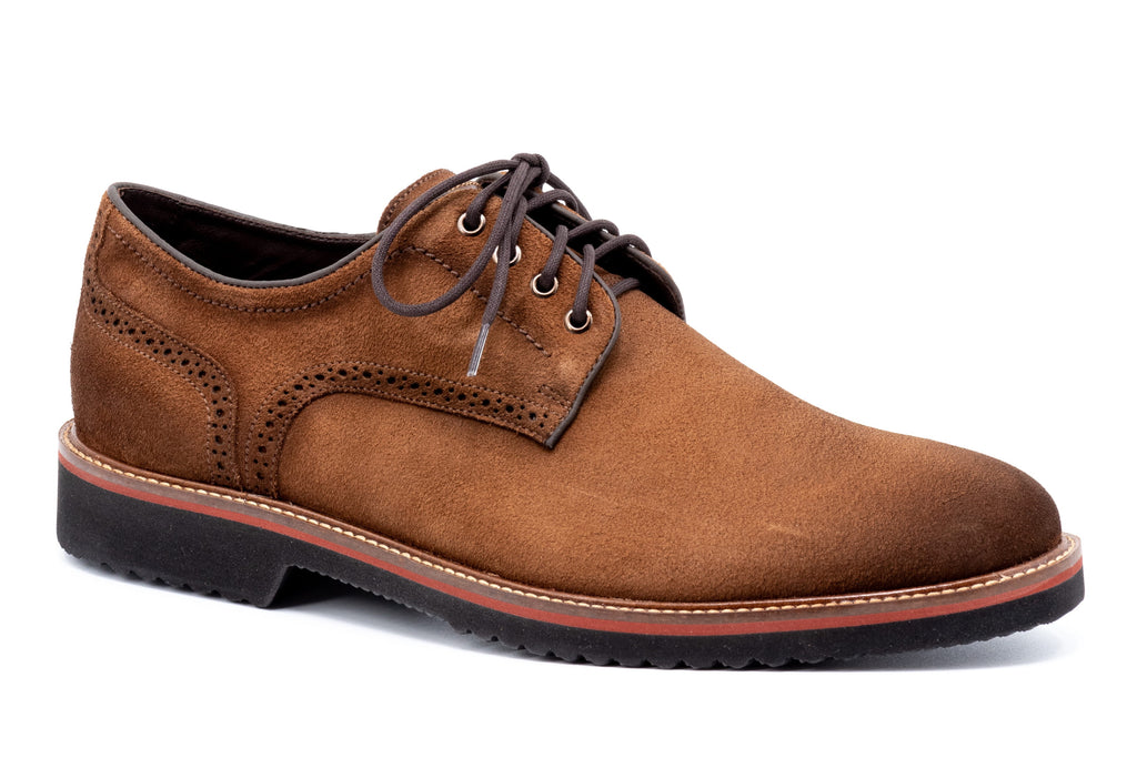 Liverpool Water Repellent Suede Leather Plain Toe - French Roast