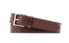 Hayden Laser Cut Italian Bridle Leather Belt - Walnut