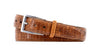 Beau "Seagrass Design" Italian Saddle Leather Belt - Mocha