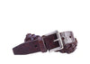Artisan Vintage Hand Braided Italian Saddle Leather Belt - Chestnut