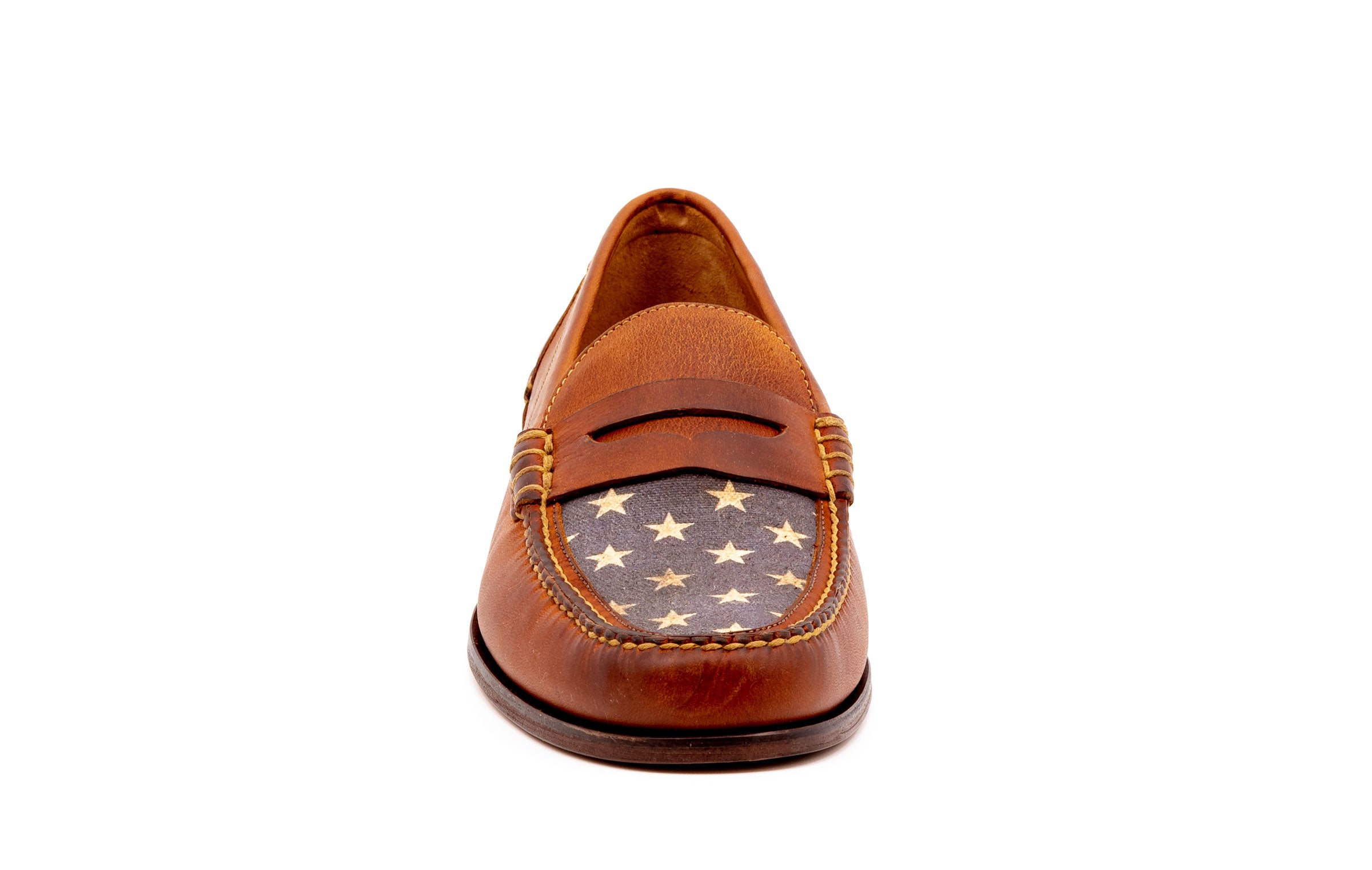 Martin Dingman All American Penny Loafer in Rust /American Flag