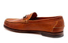 All American Oiled Saddle Leather Horse Bit Loafers - Chestnut - Back view