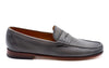 Maxwell Hand Finished Sheep Skin Leather Penny Loafers - Slate - Side