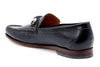 Maxwell Hand Finished Sheep Skin Leather Horse Bit Loafers - Black - Back