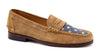 All American Water Repellent Suede Leather Penny Loafers - Khaki