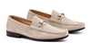 Addison Water Repellent Suede Leather Horse Bit Loafers - Bone