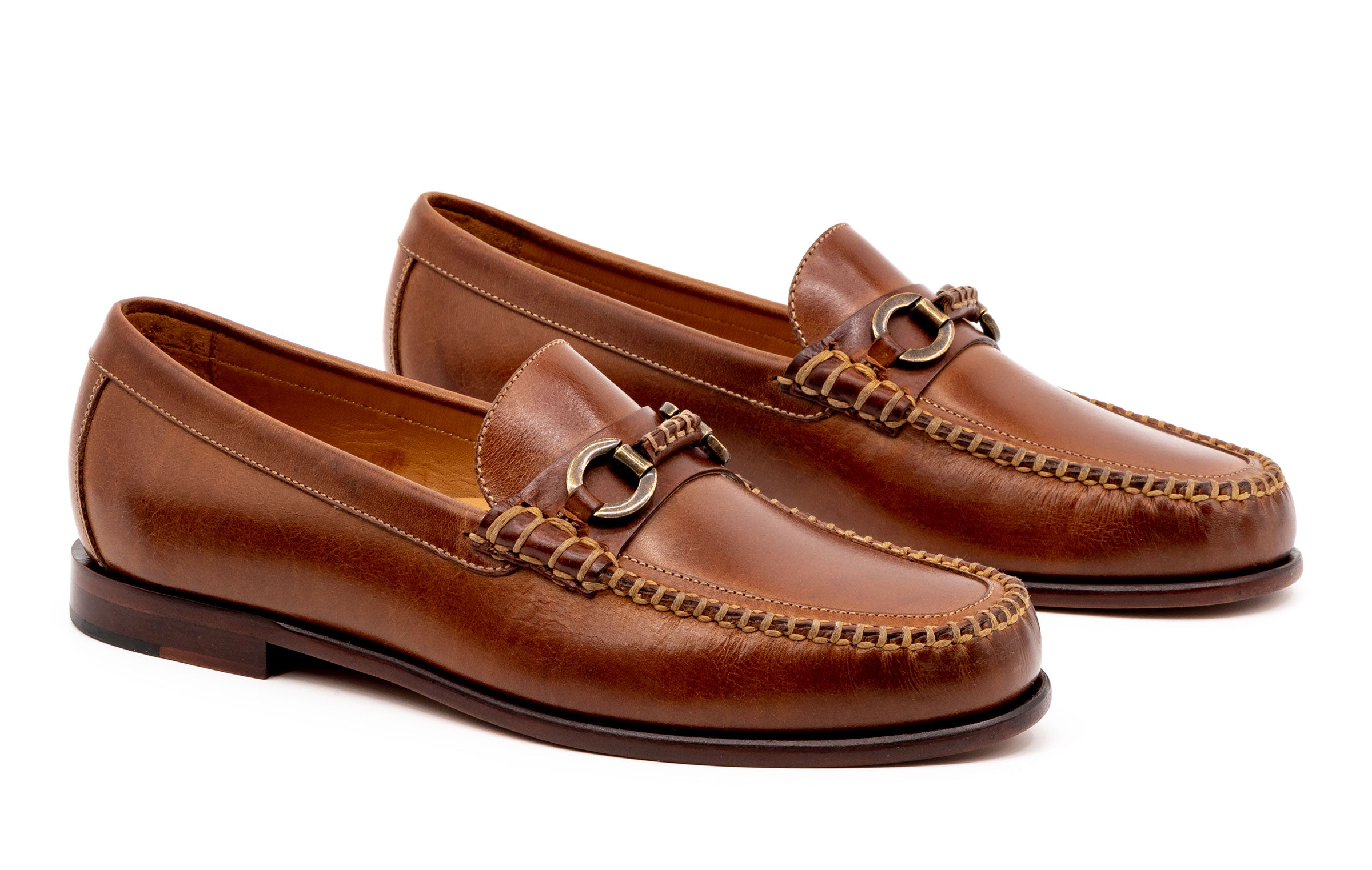 Old Row Oiled Saddle Leather Horse Bit Loafers - Cigar | Martin