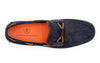 Bermuda Denim Nubuck Leather Braided Bit Loafers - Navy - Insole