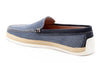 Watercolor Washed Canvas Venetian Loafers - Ocean - Back