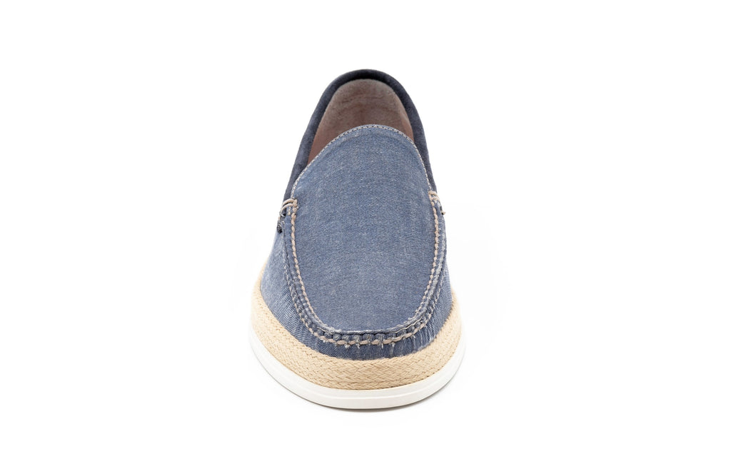 Watercolor Washed Canvas Venetian Loafers - Ocean