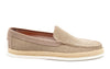 Watercolor Washed Canvas Venetian Loafers - Oyster - Side