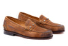 2nd Amendment Water Repellent Suede Leather Penny Loafers - Tobacco