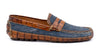 Monte Carlo Washed Canvas Penny Driving Loafers - Indigo