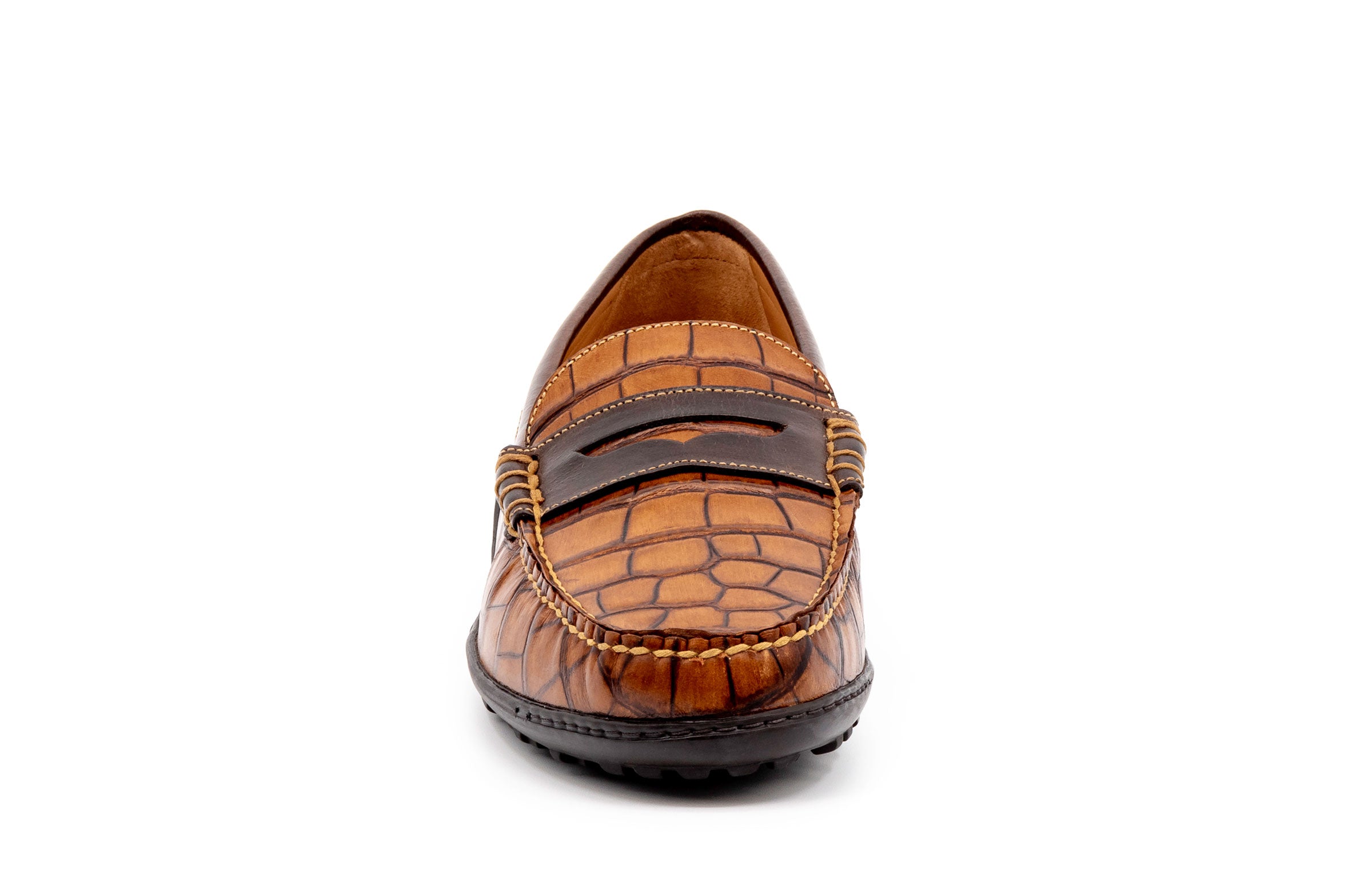 Martin Dingman Men's Leather Loafers, Dress, Driving, Alligator Shoes.
