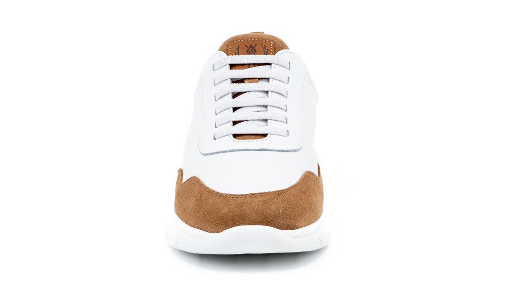 Madison Trainer Tumbled Glove Leather Sneakers - Cappuccino - Front