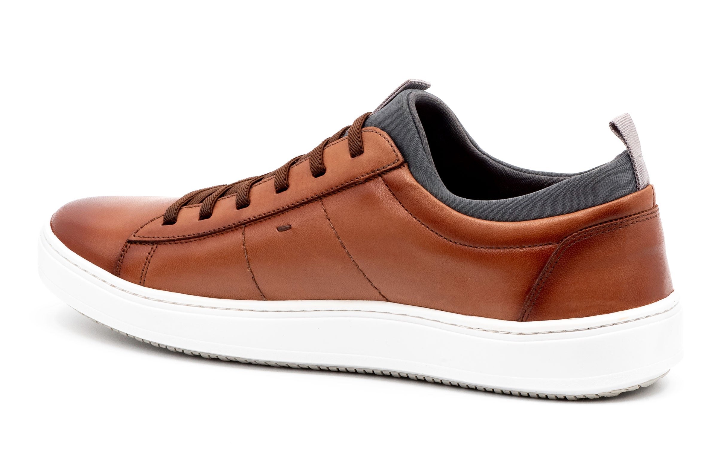 Cameron Hand Finished Sheep Skin Leather Sneakers - Whiskey | Martin ...