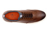 David Pebble Grain Leather Sneakers - Whiskey - Insole