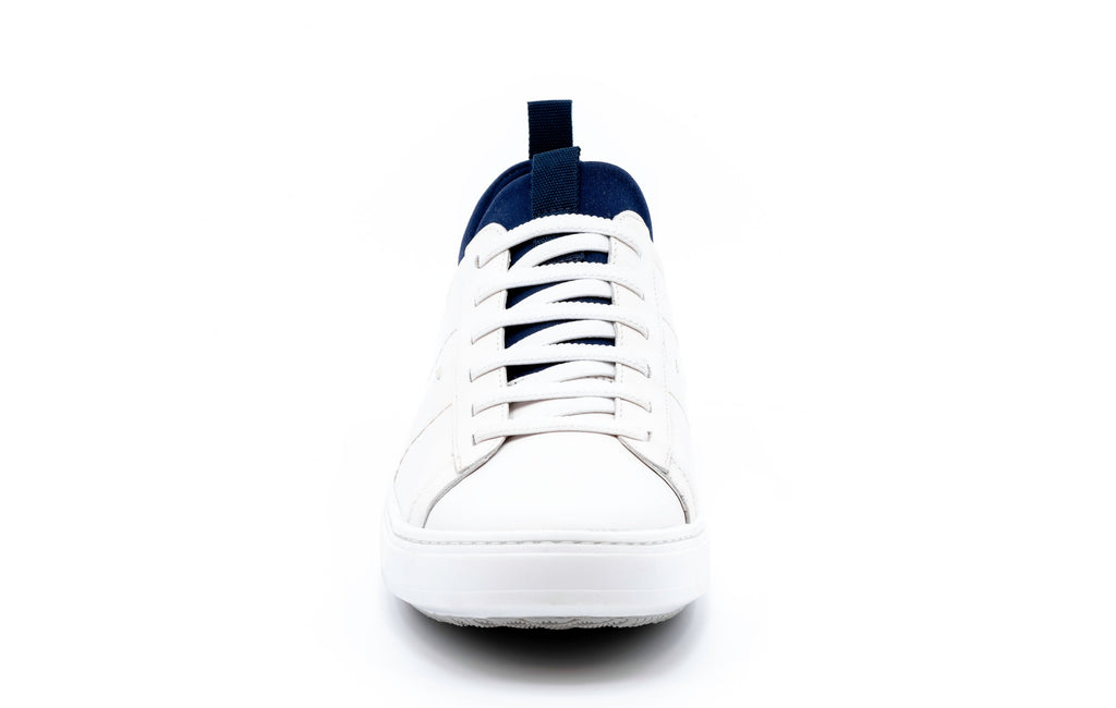 Cameron Hand Finished Sheep Skin Leather Sneakers - White