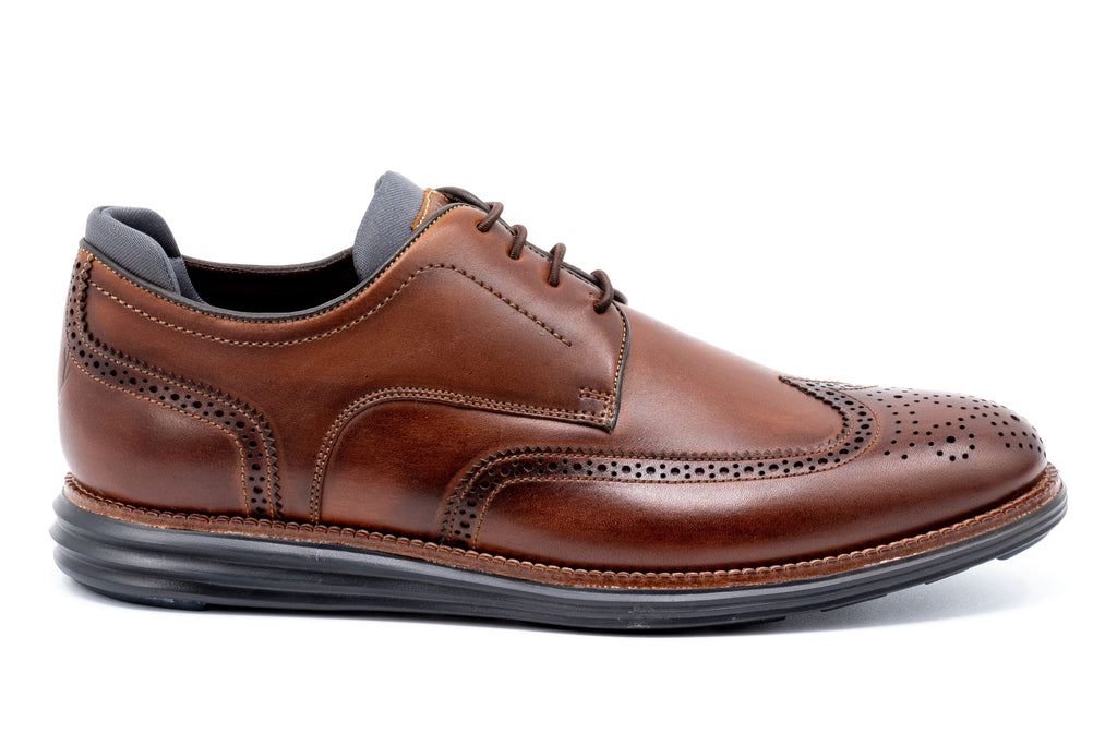 Countryaire Hand Finished Calf Leather Wingtip - Cigar