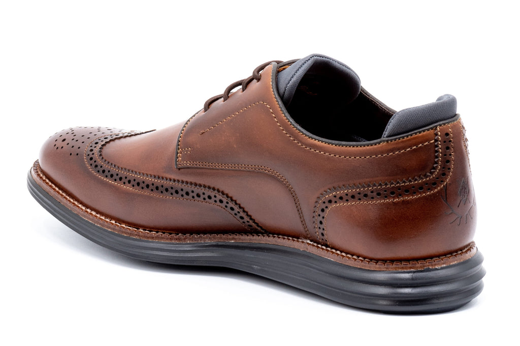 Countryaire Hand Finished Calf Leather Wingtip - Cigar