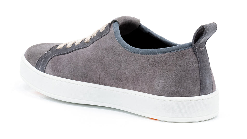 MD Signature Sheep Skin Water Repellent Suede Leather Sneakers - Slate