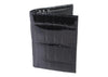 Joseph Glazed Genuine American Alligator Leather ID Wallet - Black