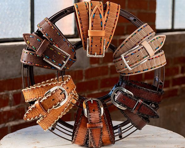 Artisan "X" Cross Cut Italian Bridle Leather Belts