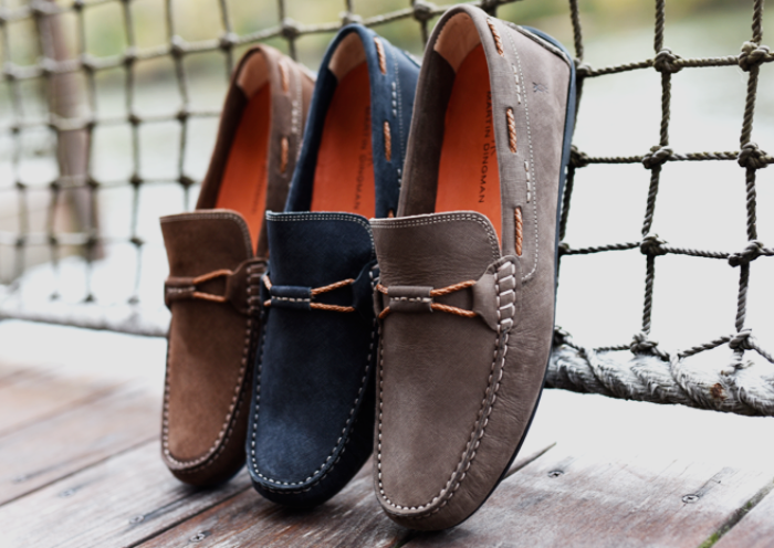 Bermuda Denim Nubuck Leather Braided Bit Loafers - Navy