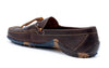 Bill Camp Moc Oiled Saddle Leather Bow Tie Loafers - Walnut - Back
