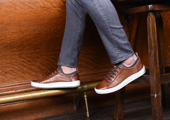 Man wearing Cameron Sheep Skin Sneakers