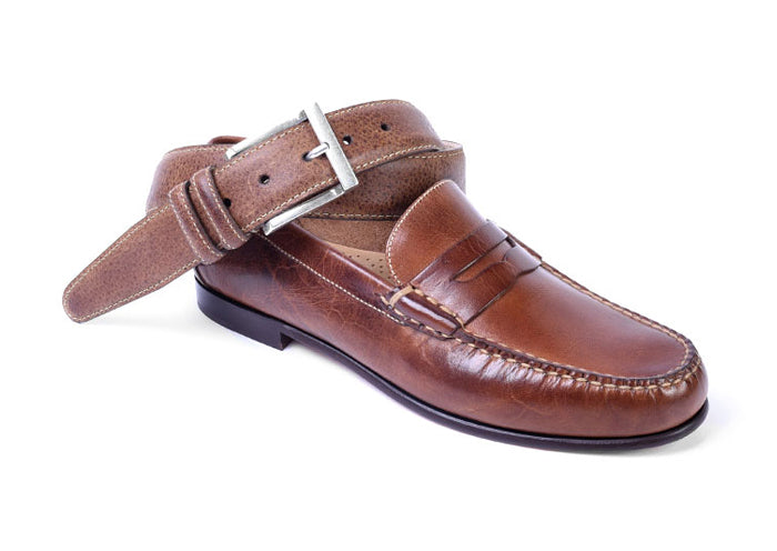 Old Row Oiled Saddle Leather Penny Loafers - Cigar