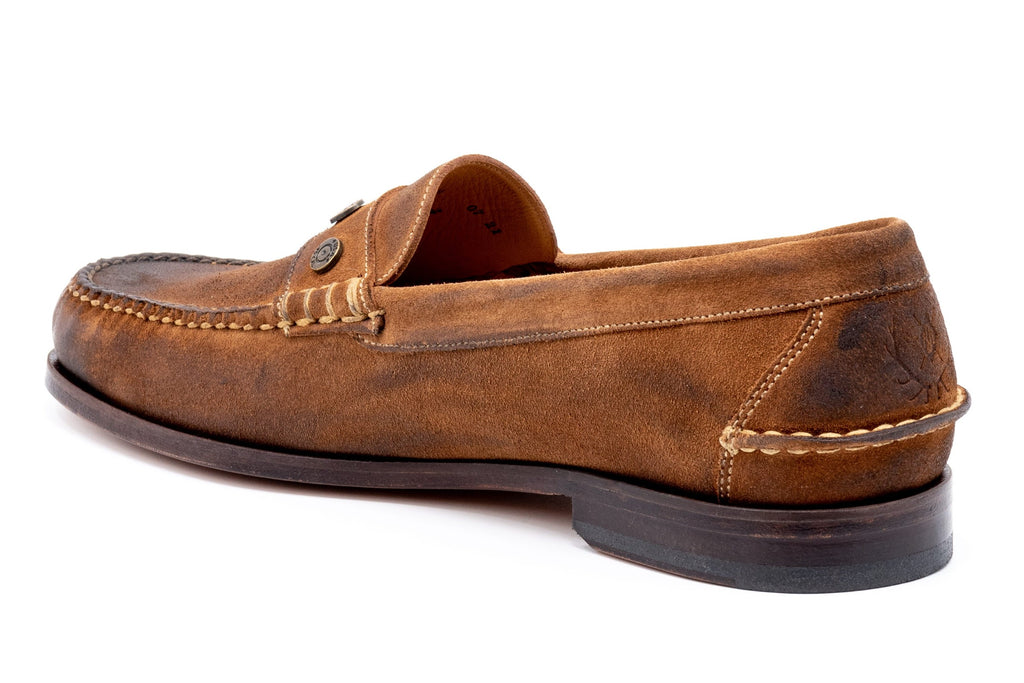 2nd Amendment Suede Penny Loafers - Tobacco - back
