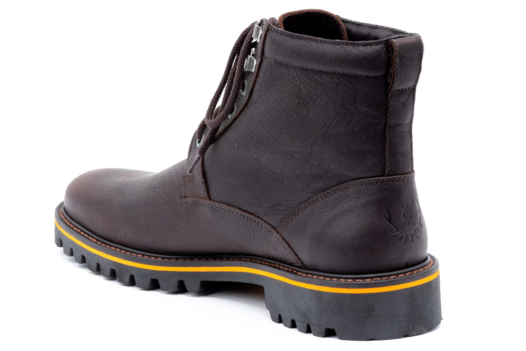 Bad Weather Saddle Leather Boots - Walnut - back