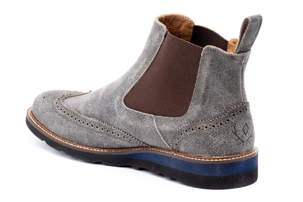 Blue Ridge Suede Chelsea Boots - Stormy Grey - back