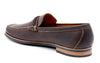 MONTGOMERY SADDLE LEATHER BRAIDED KNOT LOAFERS - WALNUT - back