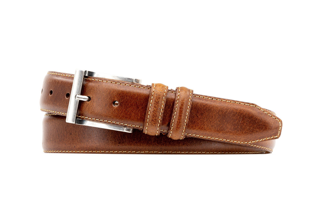 Bill Genuine Water Buffalo Leather Belt - Burnt Cedar